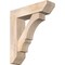Ekena Millwork Balboa Slat Smooth Bracket w/ Offset Brace, Douglas Fir, 7 1/2"W x 28"D x 32"H BKT0806X28X32BOA06SDF - alternate 1
